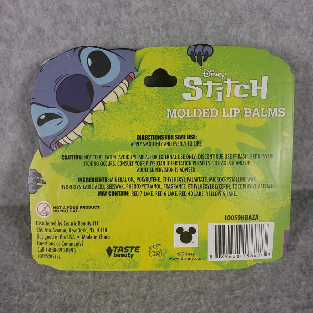 Disney Stitch Makeup Set Taste Beauty Eyeshadow Palette & 2pc Molded Lip Balms - Picture 7 of 7